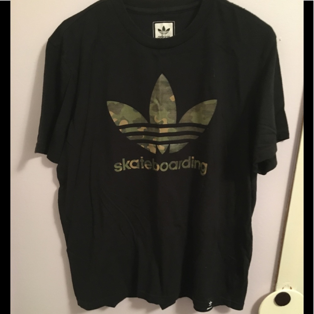 Camo Adidas skateboarding shirt